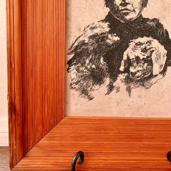 Vintage  Framed Hand Painted Sioux Picture Native American 15/18 Inch - Picture 8 of 15